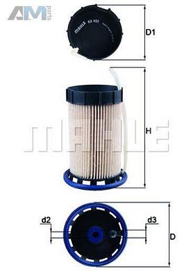 Топливный фильтр KNECHT KX492 на Audi Q3 (2018-2026) 2.0TDI