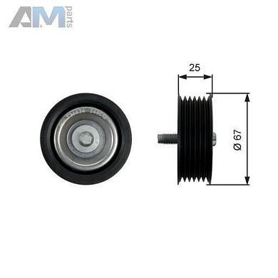 Обводной ролик (GATES) T36434 для Mb S-klasse 2005-2013 V (W221) S500 (435 л.с.)