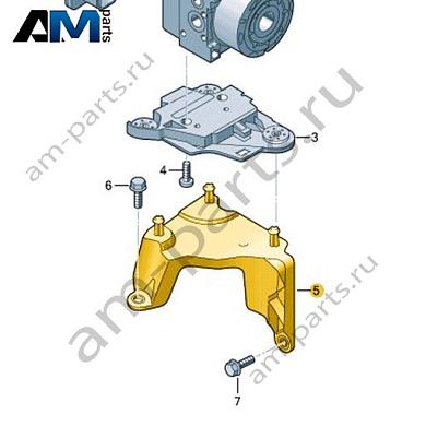 Кронштейн модуля ABS VAG 1EB614335CКупить кронштейн модуля ABS 1EB614335C Фольксваген/Ауди/Шкода- гарантия наличия