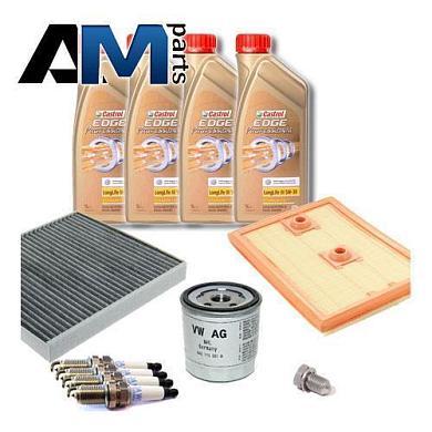 Комплект неоригинальных фильтров и моторное масло LL3 5W30 504/507 для ТО-2/4 Volkswagen Touran 1.8 TFSI