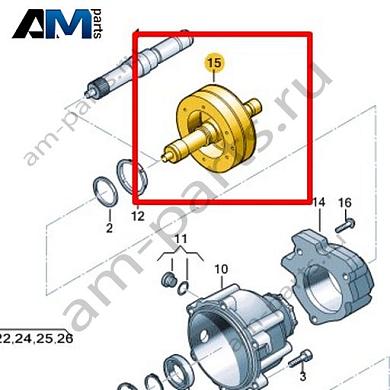 Вал с инерционным демпфером VAG 0BK409345DКупить вал с инерционным демпфером 0BK409345D для Фольксваген/Ауди/Шкода по минимальной цене