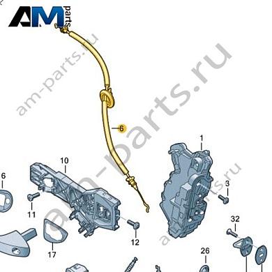 Трос замка передней двери Volkswagen id-Buzz 2023-2024 1T3837085Купить трос замка передней двери 1T3837085 для Фольксваген id-Buzz 2023-2024- выгодные цены