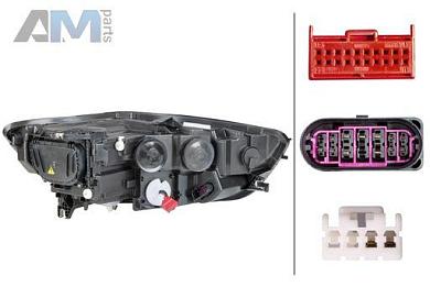 Ксеноновая левая фара (1EL011150351) HELLA на Audi A6 (С7) 2011-2018