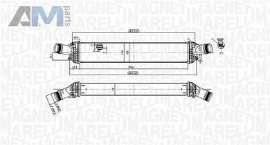 Радиатор турбины MAGNETI MARELLI (351319204430) для Audi A6 (С7) 2015-2018 1.8/2.0TFSI