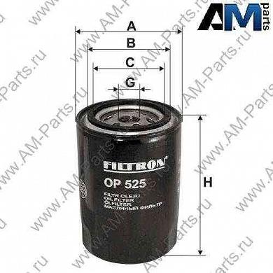 Фильтр масляный Пассат Б5 1.8 T 20V (150 л.с.) AWL AWT OP525 Filtron