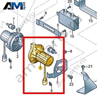 Насос вторичного воздуха VAG 07L959253LКупить насос вторичного воздуха 07L959253L на Фольксваген/Ауди/Шкоду- бесплатная доставка