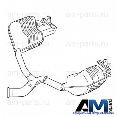Задняя часть глушителя A2384900721 Мерседес W213 E400 333л.с.