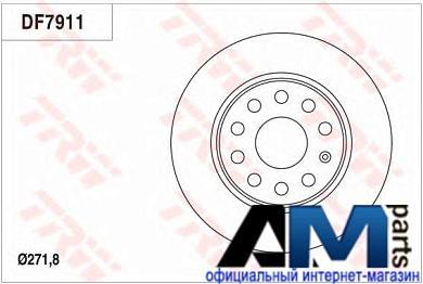 Задние тормозные диски TRW DF7911 для Skoda Karoq (2017-2025)