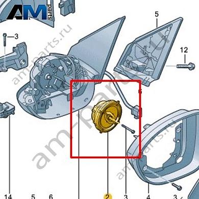 Привод зеркального элемента Volkswagen Taigo 2022-2024 2G7959577Купить привод зеркального элемента 2G7959577 на Фольксваген Тайго 2022-2024- акция