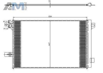 Радиатор кондиционера (NRF) 350369 для  Volkswagen Multivan T6 (2019-2023) 2.0TDI (199 л.с.) CXEC