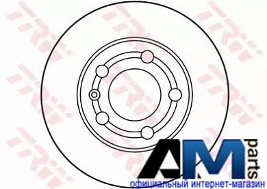 Задние тормозные диски Шкода Фабия МК2 DF2805 TRW