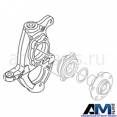 Кулак поворотный левый на Audi R8 4S0407245B