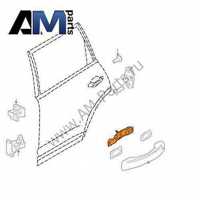 Опорный элемент задней ручки двери левый Кайен 95553288500