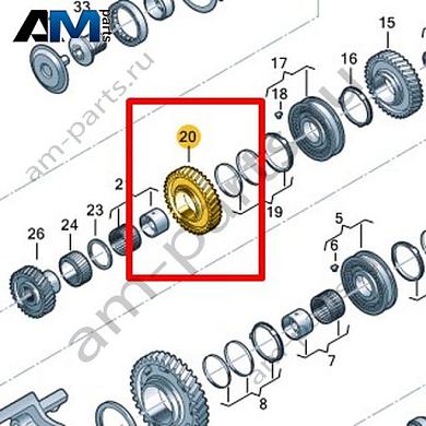 Шестерня VAG 0CK311260GКупить шестерню 0CK311260G Фольксваген/Ауди/Шкода по минимальной цене