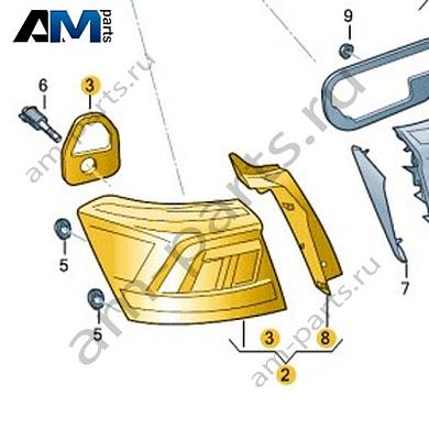 Светодиодный задний фонарь левый на крыле Volkswagen T-Roc 2018-2024 2GA945207BКупить светодиодный задний фонарь левый на крыле 2GA945207B Фольксваген Т-рок 2018-2024 по минимальной цене