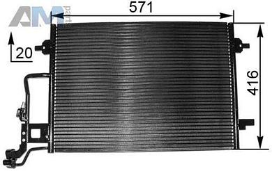Радиатор кондиционера MAHLE/KNECHT (AC300001S) Volkswagen B5 (1997-2005) 1.8T