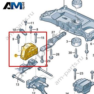 Опора двигателя VAG 1K0199262DHКупить опору двигателя 1K0199262DH для Фольксваген/Ауди/Шкода- акция