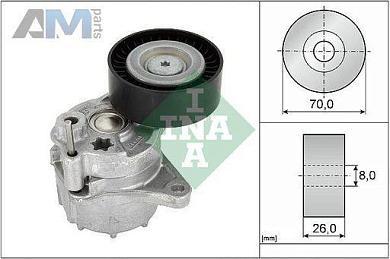 Натяжитель ремня генератора (INA) 534048110 для Mb Sprinter (W909) 308CDI (109 л.с.)