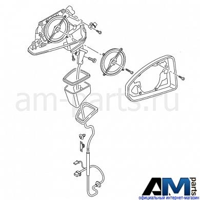 Механизм зеркала левый на Audi R8 4S18574099B9