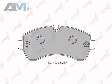 Колодки тормозные передние LYNX для Crafter BD-5343