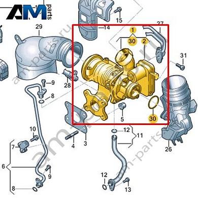Выпускной коллектор с турбонагнетателем VAG 04C145703Купить выпускной коллектор с турбонагнетателем 04C145703 на Фольксваген/Ауди/Шкоду- минимальная цена