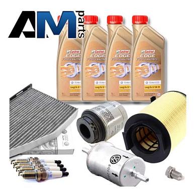 Комплект неоригинальных фильтров и моторное масло LL3 5W30 504/507 для ТО-4 Volkswagen Touran 1.2 TFSI