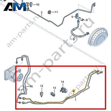 Тормозная трубка от переднего к заднему соединителю Volkswagen id3 2020-2024 1EA614742BКупить тормозную трубку от переднего к заднему соединителю 1EA614742B Фольксваген id3 2020-2024- минимальная цена