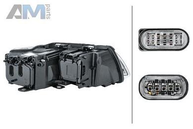 Ксеноновая левая фара (1EL009236611) HELLA на Audi A8 (D3) 2002-2010