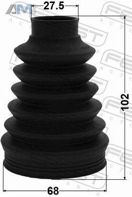 Комплект пыльника внутреннего ШРУСа (2315PTMT) FEBEST для Audi Q7 (4L) 2007-2015