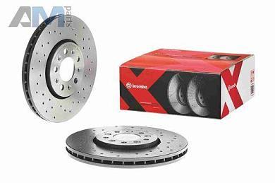 Передние перфорированные тормозные диски BREMBO 09.7010.2X для Volkswagen Golf IV (1997-2005)