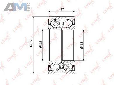 Подшипник ступицы передний LYNX для Audi A6 (С5) 1997-2004 WB-1057