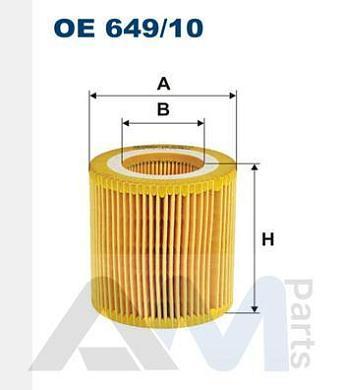 Масляный фильтр FILTRON (OE649/10) для BMW 3 серия F30 рестайлинг 320i N20
