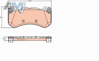 Передние тормозные колодки (GDB2220) TRW на Mercedes E-Class W213 E63 AMG