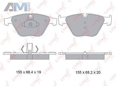 Колодки тормозные передние LYNX для BMW 5 серия (5 серии F10 рестайлинг) 2013-2017 5 серия (5 серии F10 рестайлинг) 2013-2017 BD-1435