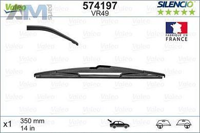 Комплект щеток стеклоочистителя (574197) VALEO для BMW X3 E83 2006-2010