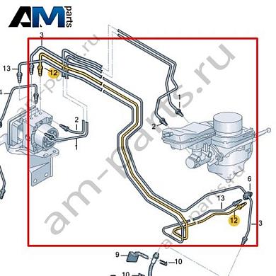 Тормозная трубка от гидроблока к соединению Volkswagen id-Buzz 2023-2024 1N3614725Купить тормозную трубку от гидроблока к соединению 1N3614725 для Фольксваген id-Buzz 2023-2024 по минимальной цене