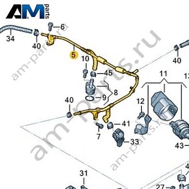 Трубка ОЖ с шлангом ОЖ VAG 06K121034Купить трубку ОЖ с шлангом ОЖ 06K121034 на Фольксваген/Ауди/Шкоду- бесплатная доставка