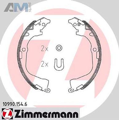 Барабанные керамические тормозные колодки ZIMMERMANN 109.9015.46 на Volkswagen Amarok (2010-2016)