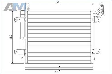 Радиатор кондиционера VALEO (814091) для Volkswagen Tiguan I (2007-2011) 2.0 дизель