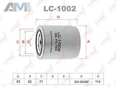 Масляный фильтр LYNX для Audi A6 (С5) 1997-2004 2.7 (250 л.с.) ARE/BES LC-1002