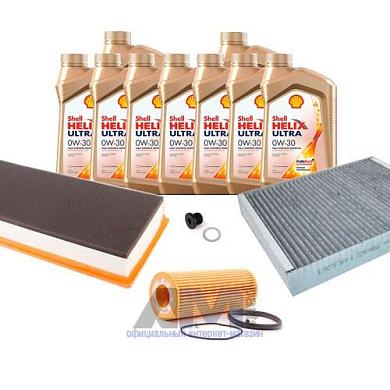 Комплект фильтров для ТО-1/3 Touareg 3.0 V6 TSI с маслом Shell 0W30