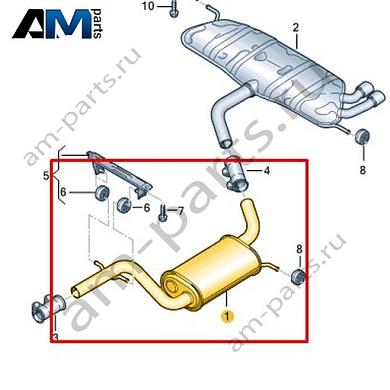 Передний глушитель Volkswagen Scirocco 2015-2018 1K8253209EКупить передний глушитель 1K8253209E на Фольксваген Сирокко 2015-2018- акция
