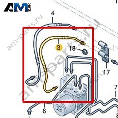 Тормозная трубка Volkswagen AMAROK 2017-2022 2H3614739Купить тормозную трубку 2H3614739 Фольксваген Амараок 2017-2022- бесплатная доставка