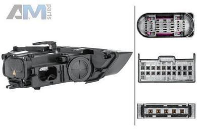 Ксеноновая левая фара (1EL354840011) HELLA Audi Q3 (8U) 2011-2018