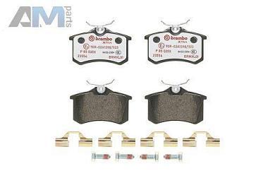 Задние керамические тормозные колодки BREMBO P85020X на Audi A3 (8P) 2003-2012