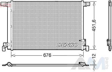 Радиатор кондиционера DENSO (DCN02008) Audi A7 (4K) 3.0TDI CVMD