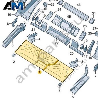 Панель пола Volkswagen id3 2020-2024 1EA813115Купить панель пола 1EA813115 на Фольксваген id3 2020-2024- выгодные цены