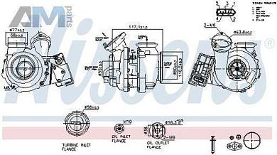 Турбонагнетатель (NISSENS) 93503 для BMW X6 (E71) 2007-2014 30dX N57