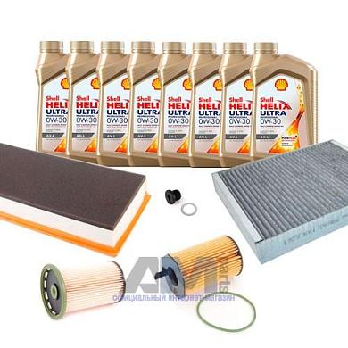 Комплект фильтров для ТО-2/4 Touareg 3.0 V6 TDI с маслом Shell 0W30