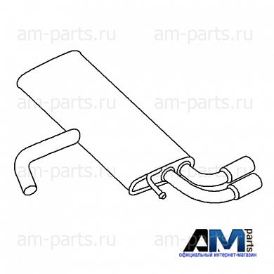 Задняя часть глушителя Фольксваген Гольф 7 1.6SRE (110 л.с.) 5G6253609AB